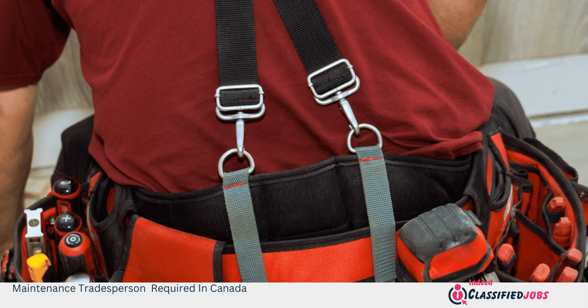 Maintenance Tradesperson Required In Canada