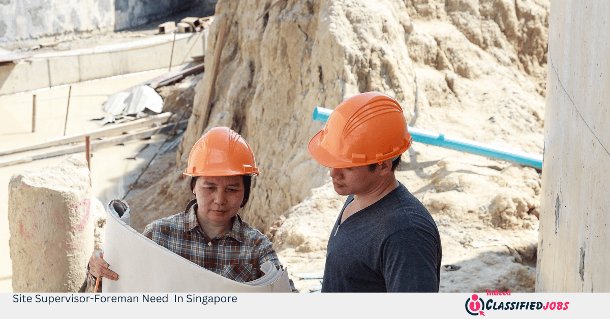 Site Supervisor-Foreman Need In Singapore
